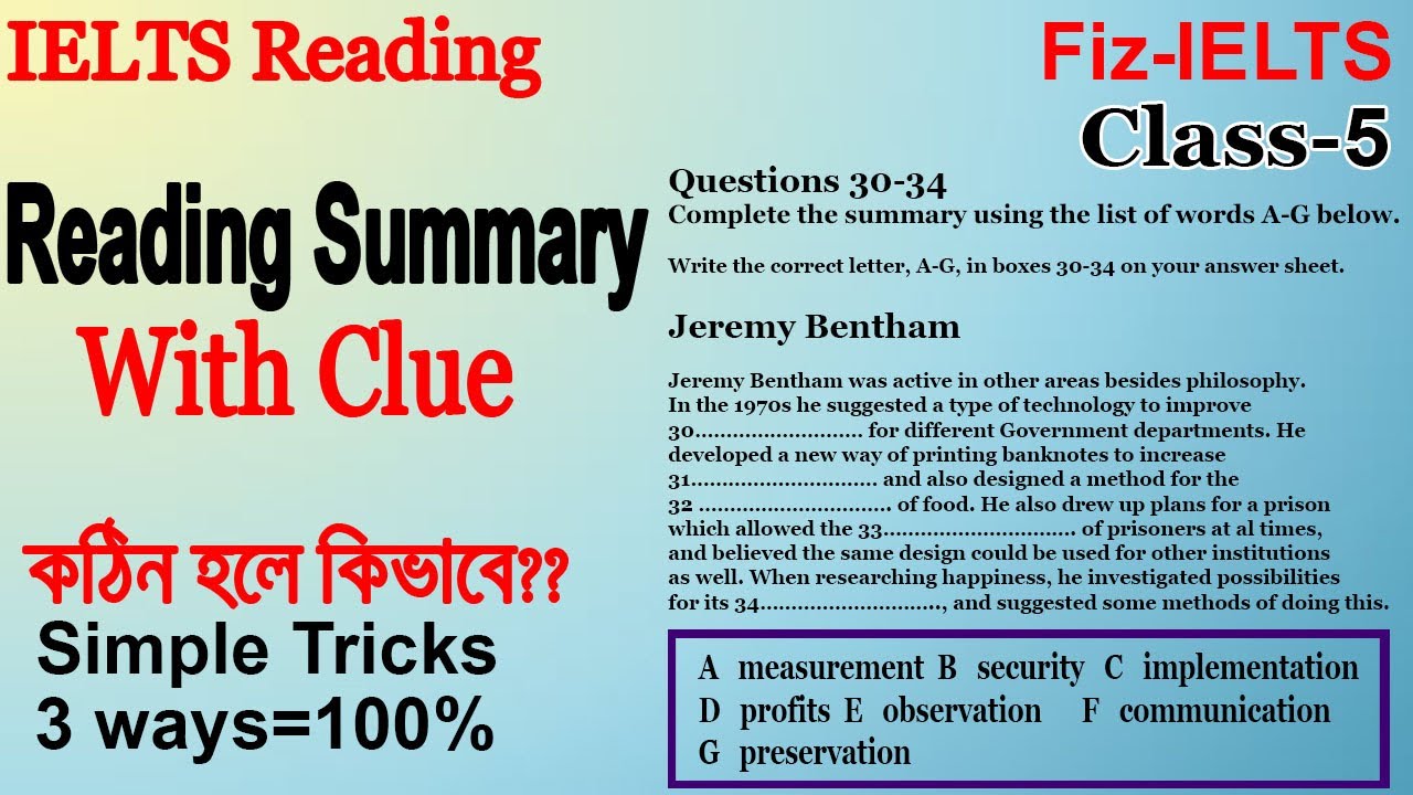 Summary or Gap fill with clue