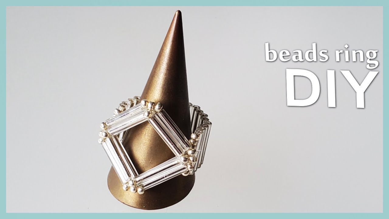 【💍✨ ビーズアクセサリー 指輪 作り方】バンブーリング DIY-tutorial-How to make beaded ring