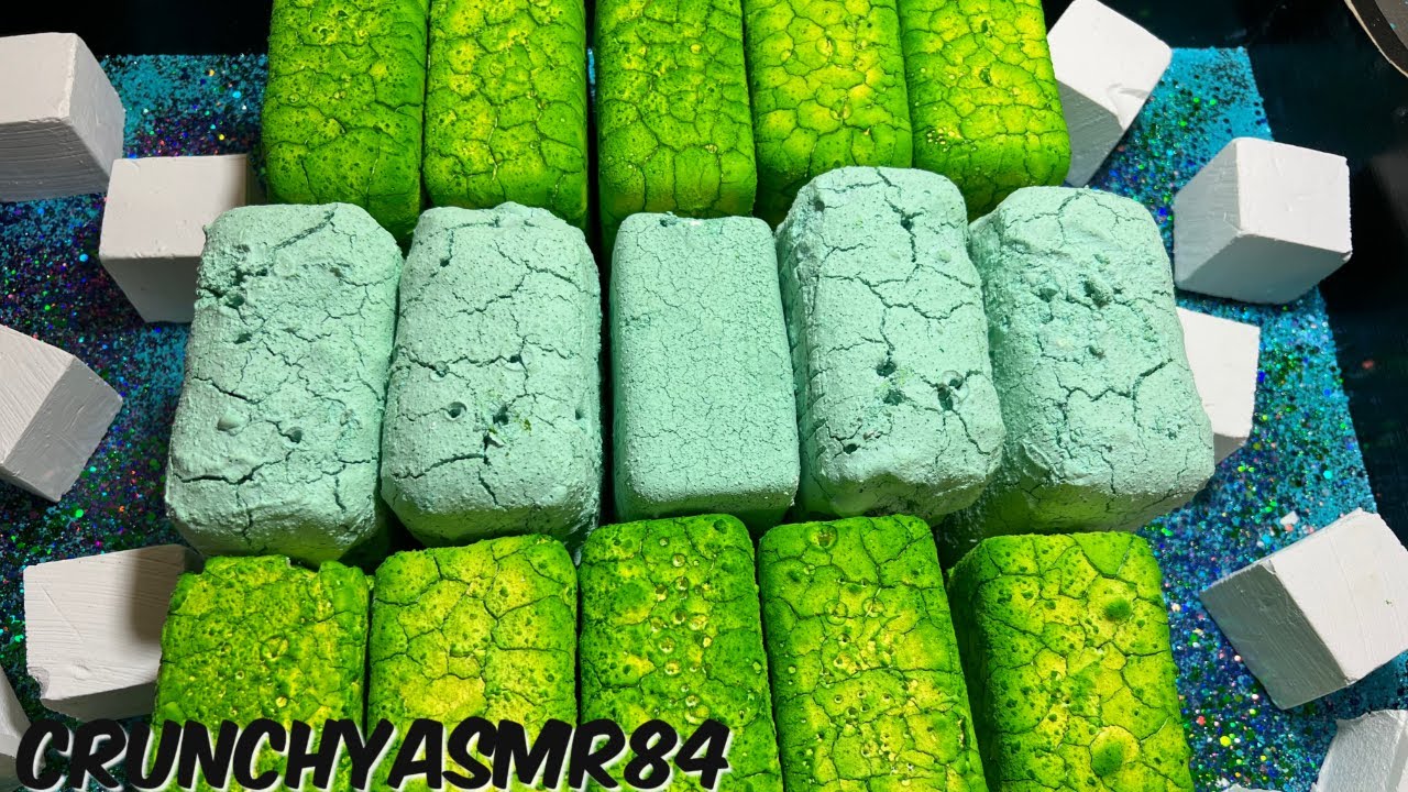 Lime & Pale Green Pasted Blocks | Oddly Satisfying | ASMR | Sleep Aid