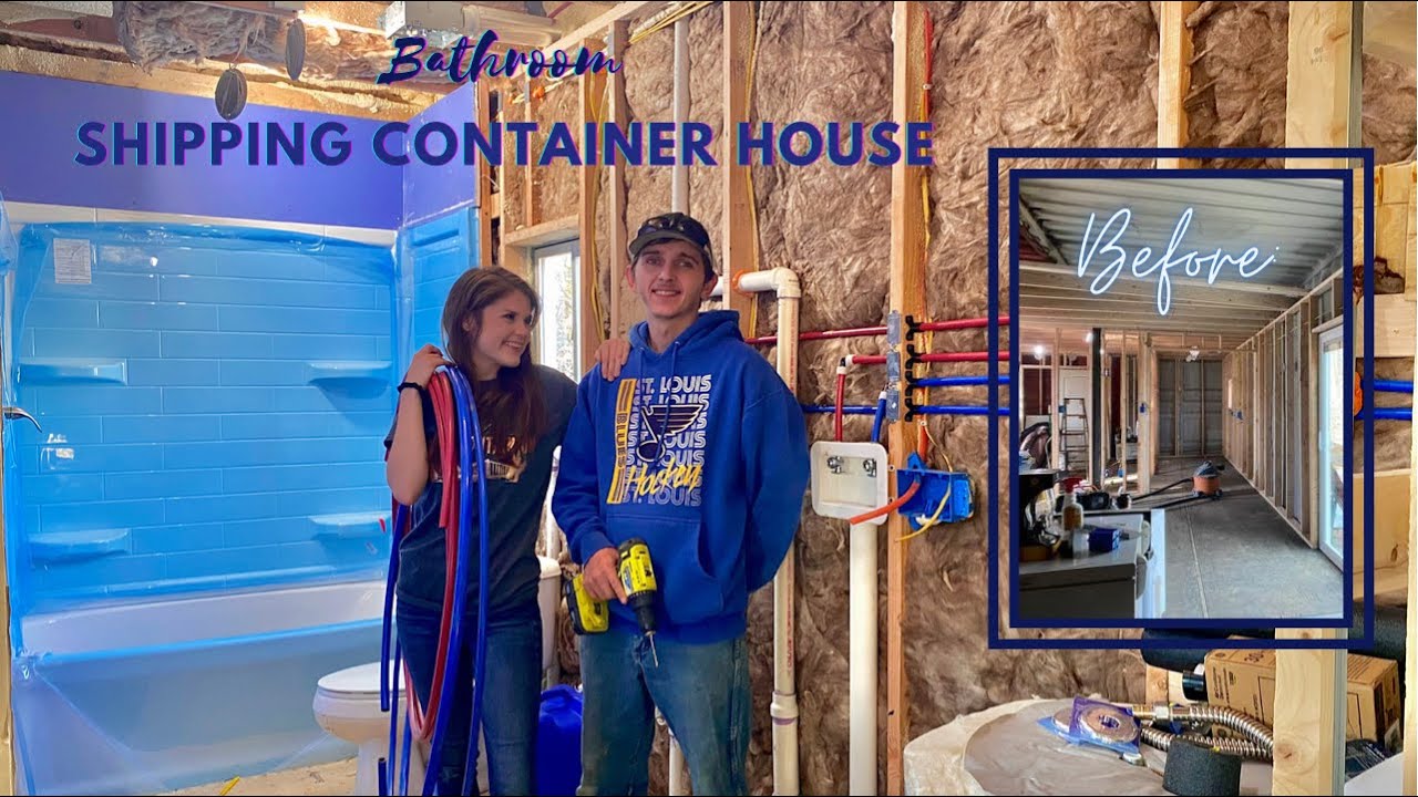 Container Tiny House Bathroom: Testing Plumbing, Septic Tank Update | Shipping Container House Ep.32