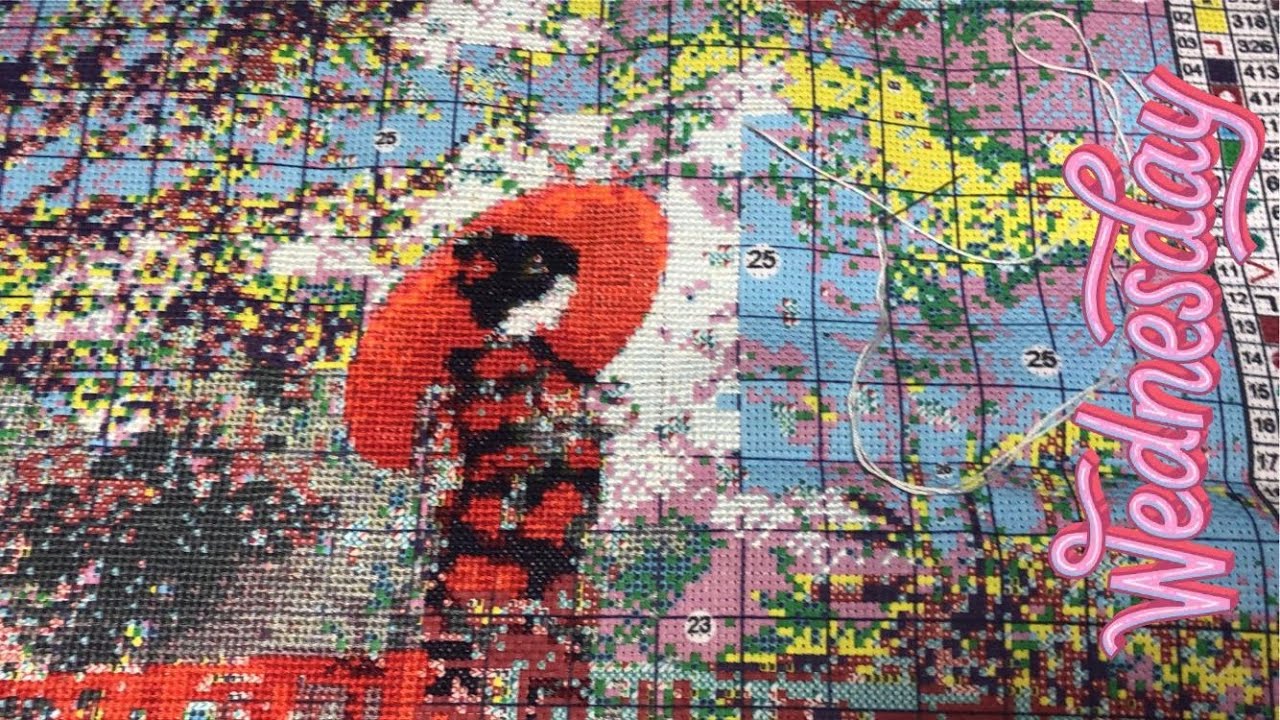 How I start my thread on 11 count Pre-stamped Cross Stitch