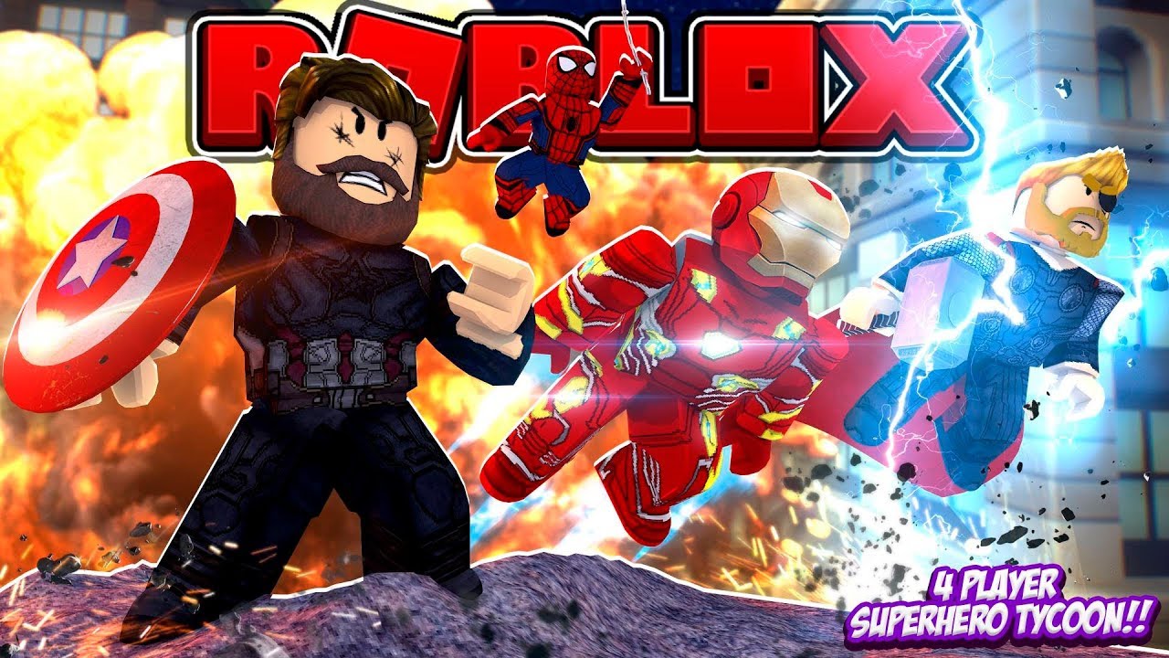 ROBLOX - 4 PLAYER SUPERHERO TYCOON!!!!
