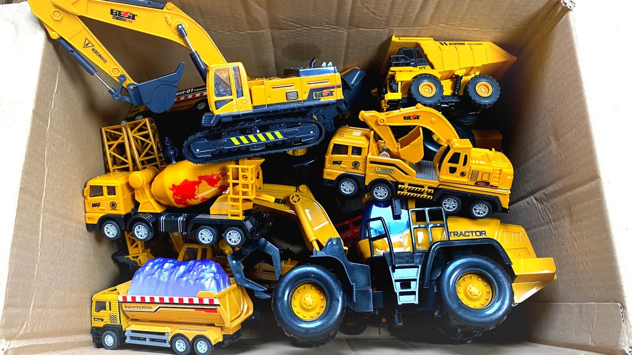 RC TRACTORS, MEGA RC TRUCKS, RC MACHINES COLLECTION!! EXCAVATOR LESU ET30H, KABOLITE K350-200 DIGGER
