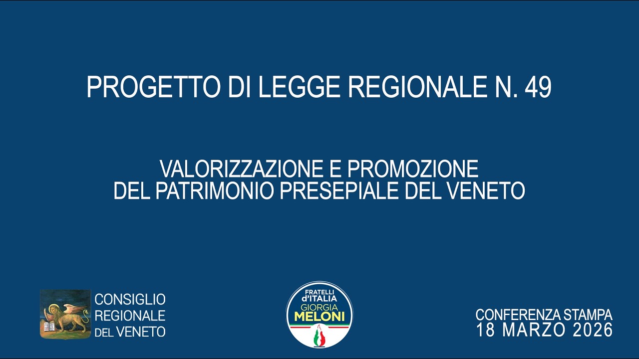 Presentazione del Progetto di legge regionale n.49 per valorizzare patrimonio presepiale veneto