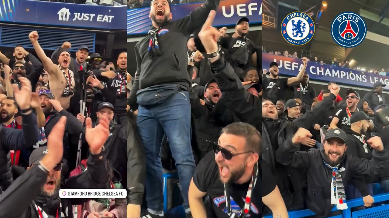 PSG Fans Take Over Stamford Bridge After Dominating Chelsea in the Champions League