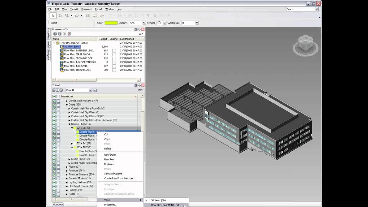 Autodesk Quantity Takeoff  - 3D model quantification
