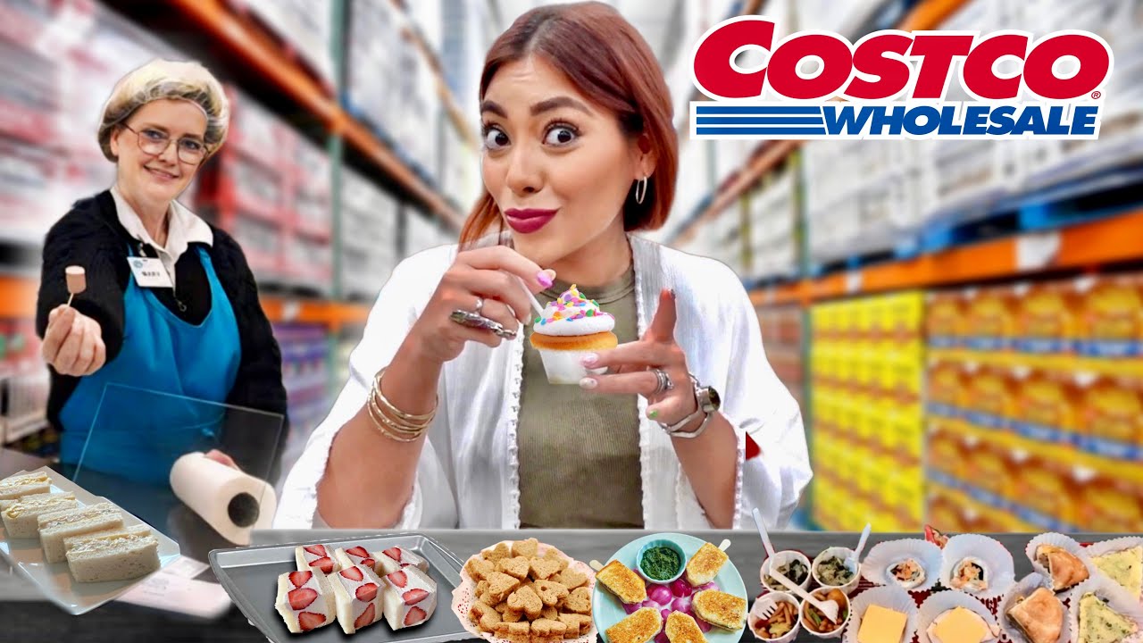 24 HORAS sobreviviendo sólo con muestras GRATIS de COSTCO!! *sale mal* | Rebeca Mendiola