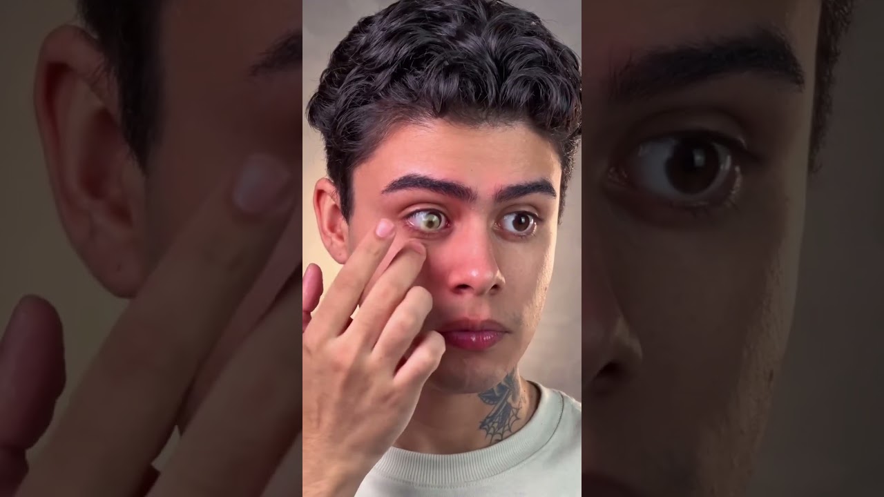 Most Beautiful Honey Green Color Contact Lenses   Best for Brown Eyes BEFORE & AFTER RESULT