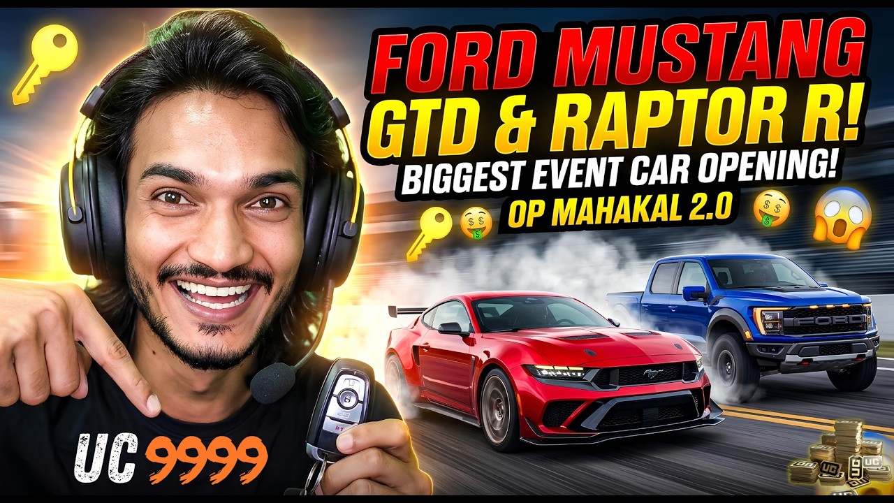 BIGGEST Ford Event Crate Opening in BGMI! Mustang GTD & Raptor R #bgmi