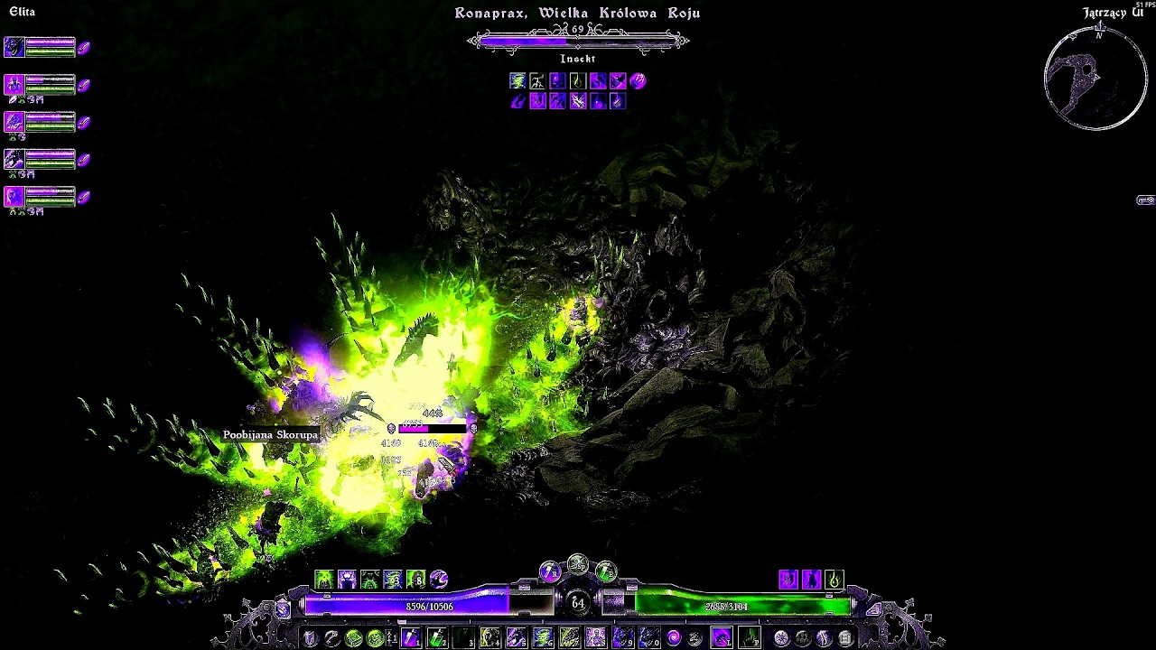 Grim Dawn - Rytualista 63lvl Vs. Gniazdo Os Królowa Roju Boss (Elita).