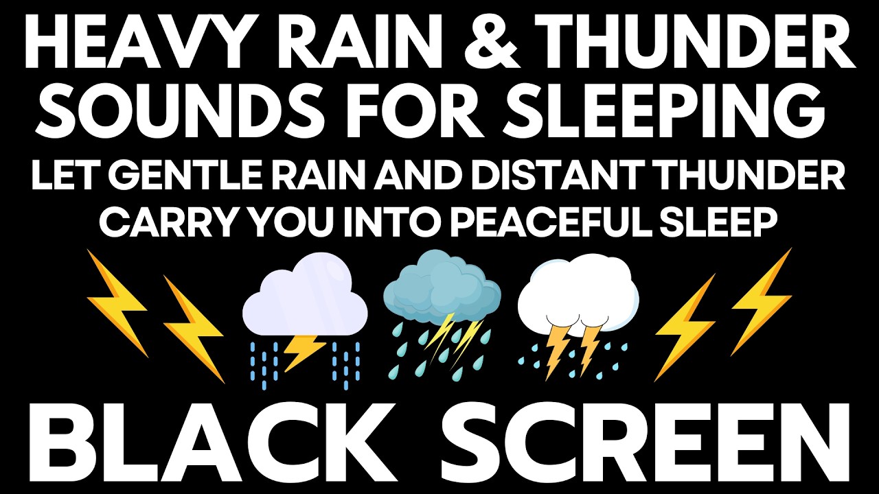 Let Gentle Rain and Distant Thunder Carry You into Peaceful Sleep | No Ads - 12 Hours