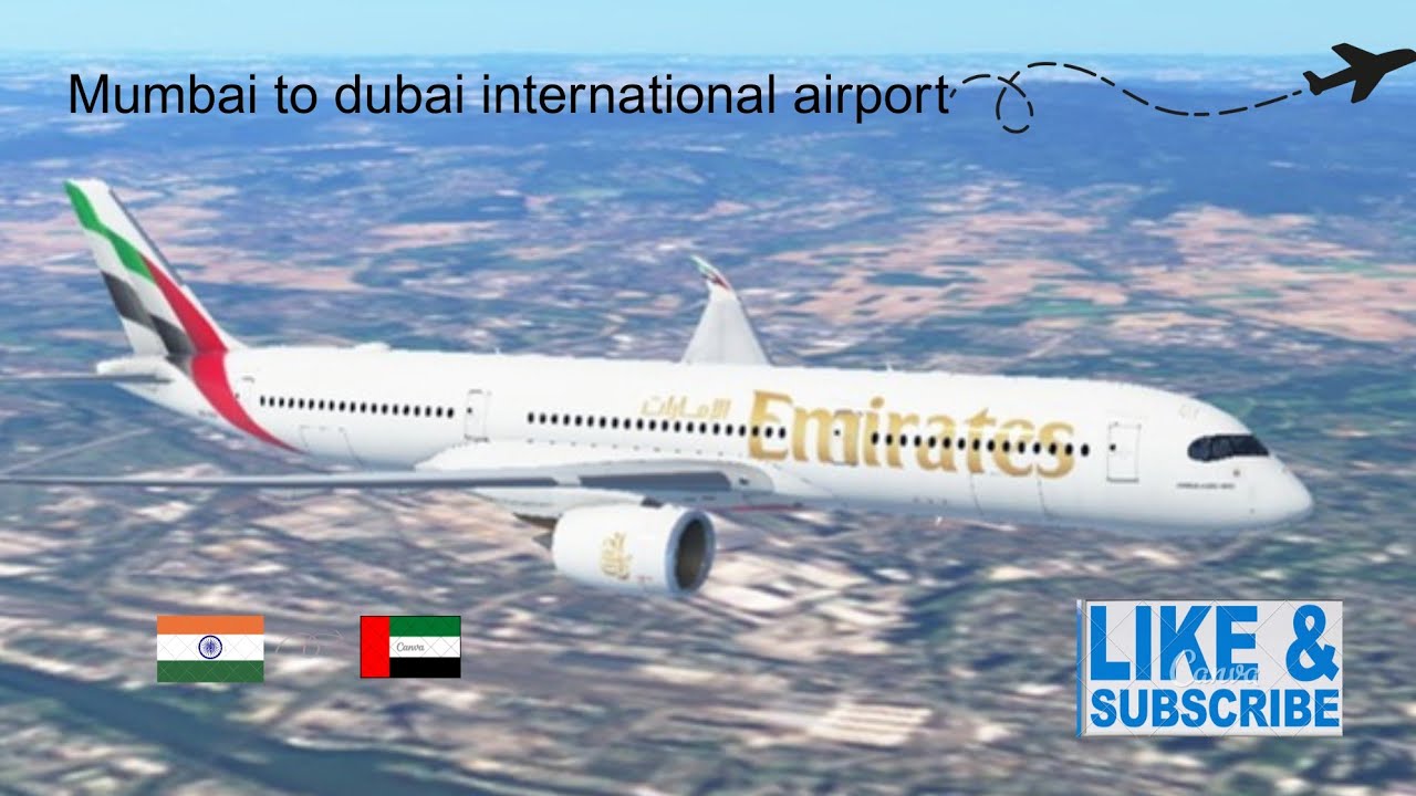 Mumbai to dubai international airport emirates A350 infinity flight