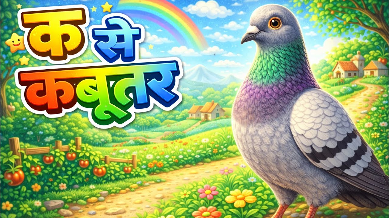 क से कबूतर, अ से अनार a se anaar k se kabutar I Hindi Varnmala I ABCD क से कबूतर अ से अनार, for kids