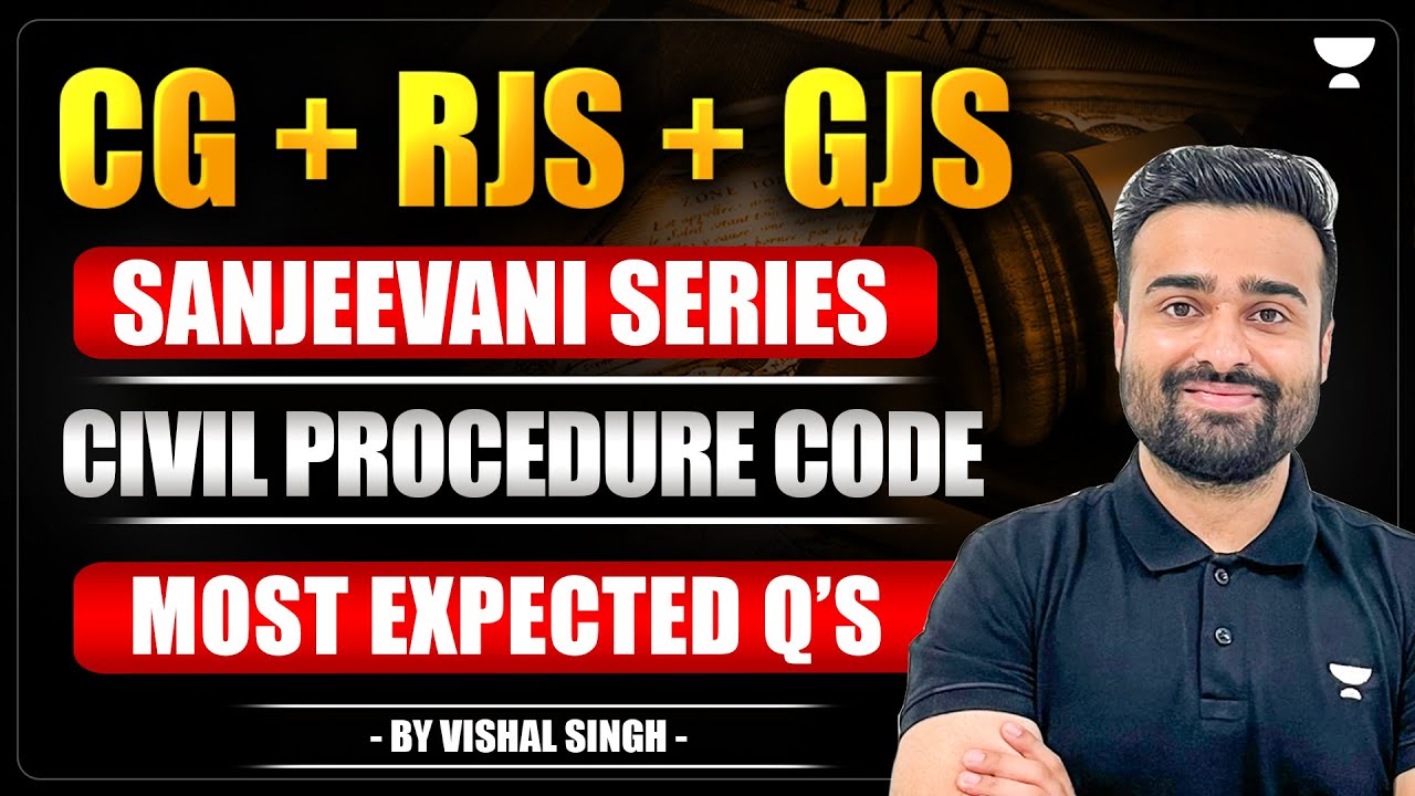 🚨 Most Expected CPC Questions for RJS, CG & Gujarat Judiciary 2025 | Vishal Singh