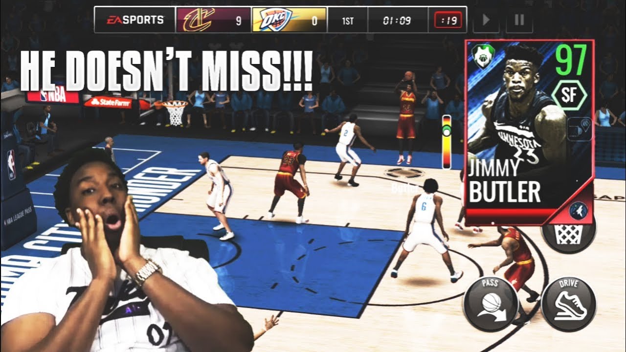 NBA LIVE MOBILE 18 | INSANE 97 OVR TOTW JIMMY BUTLER REVIEW/GAMEPLAY!!!