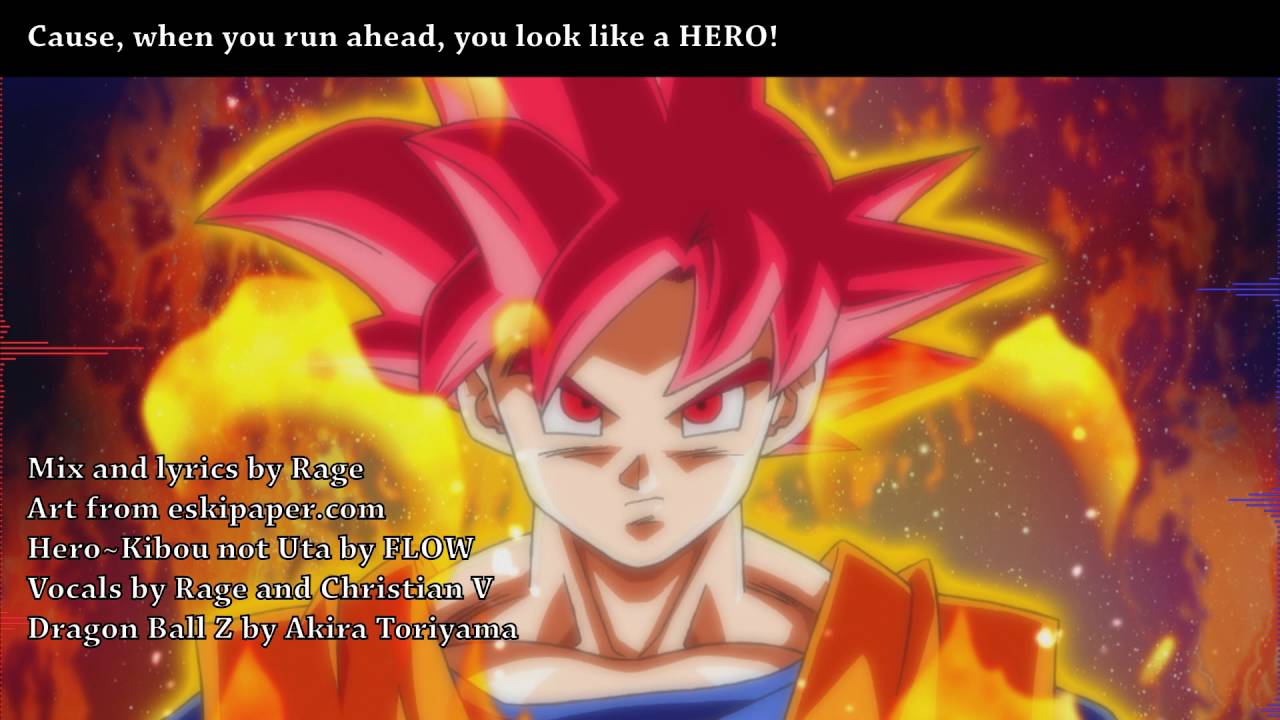 【Rage ft. Christian V】Hero~Kibou no Uta (DBZ: Battle of Gods) Full English Fandub