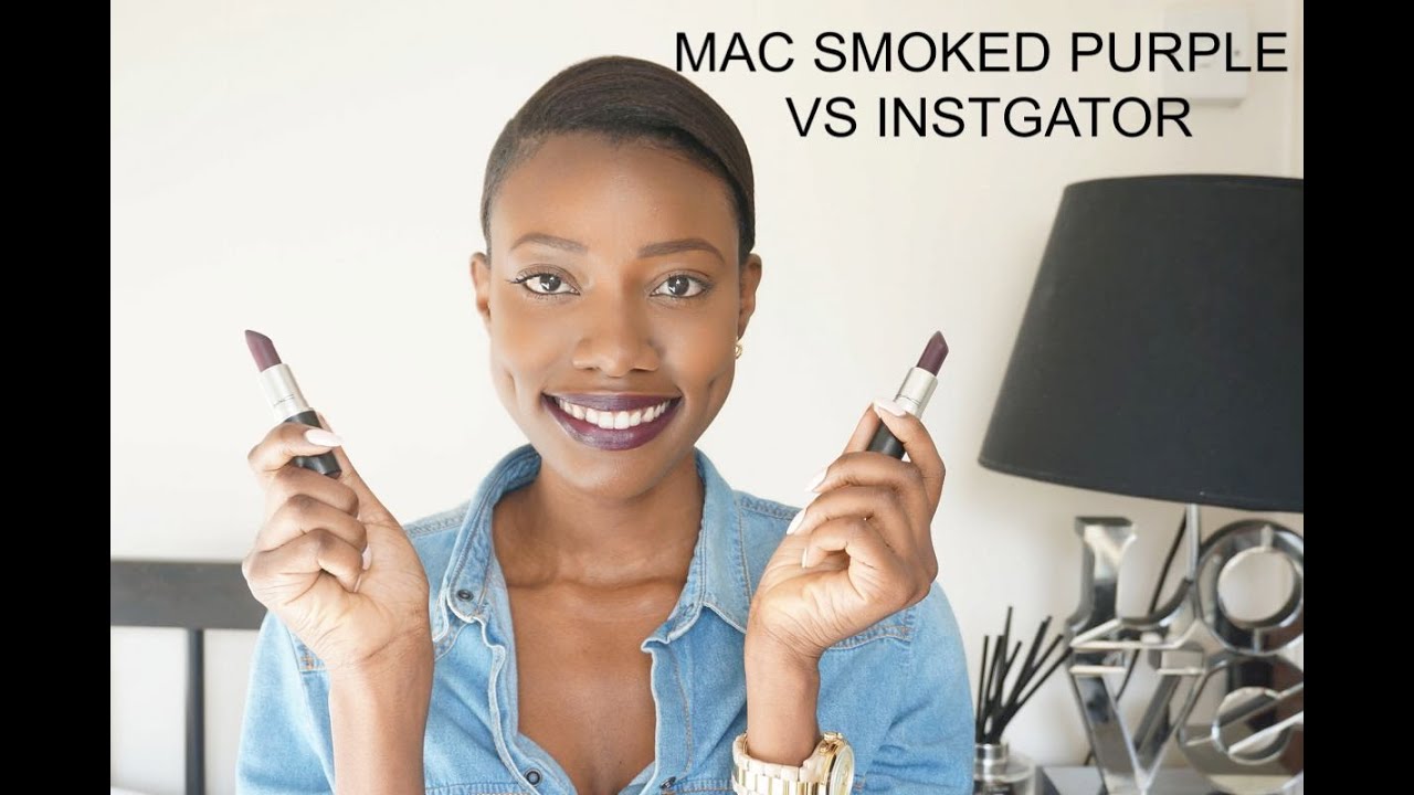 MAC SMOKED PURPLE VS INSTGATOR LIPSTICK | BEAUTY