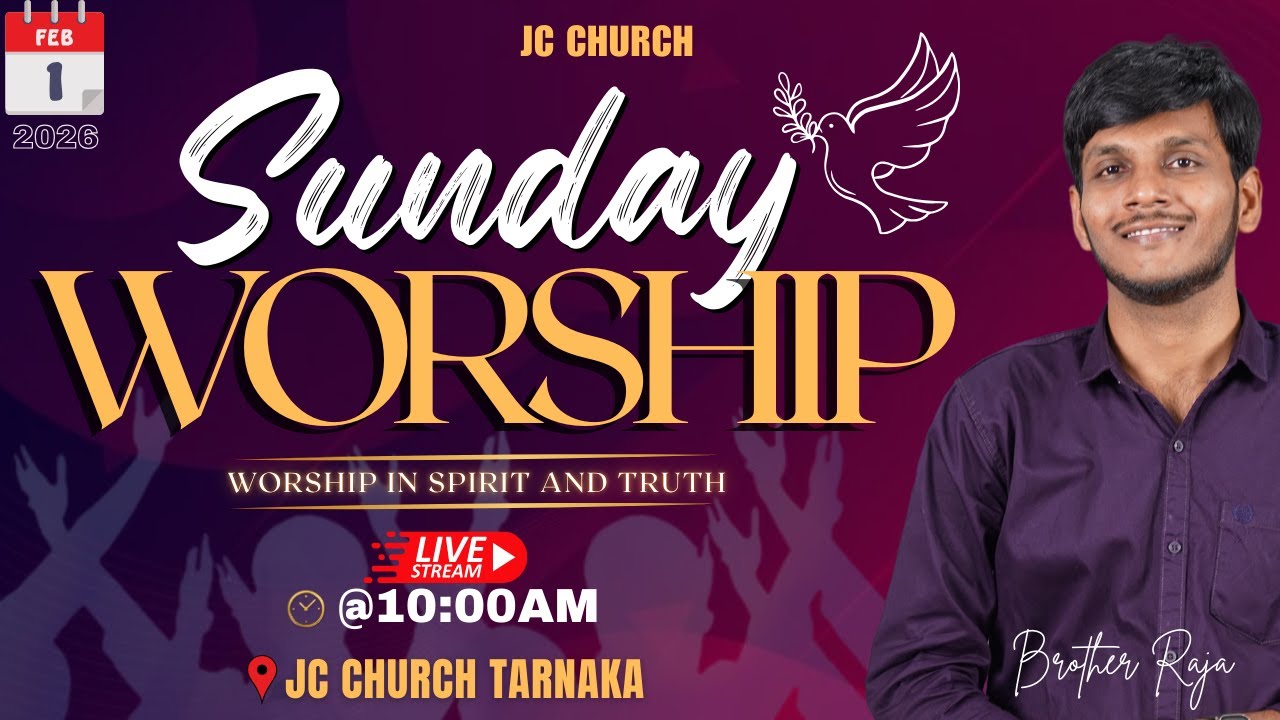 ఆదివారం ఆరాధన - Live Worship at JC Church Hyderabad