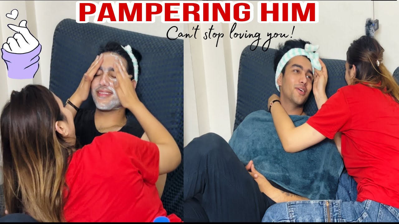 Pampering my Boyfriend with a Facial | Before | After | Clean Shave Kardia