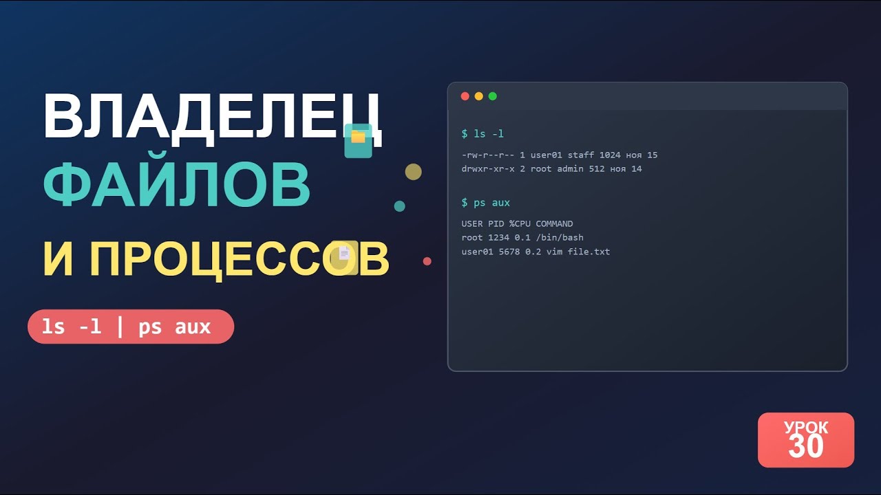 RHEL - Урок 30: Как узнать владельца файлов и процессов в Linux