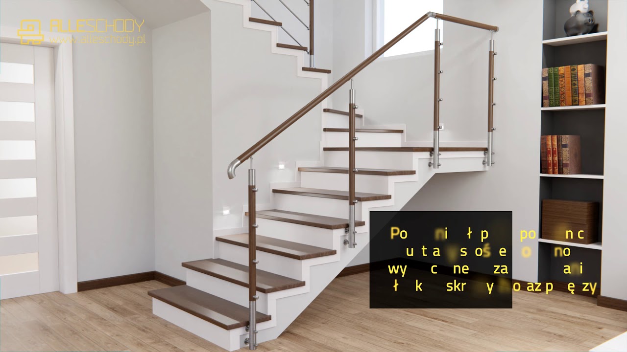 Alleschody balustrada barierka drewniana nierdzewna Fi42,4 /48,3 montaż balustrady barierki
