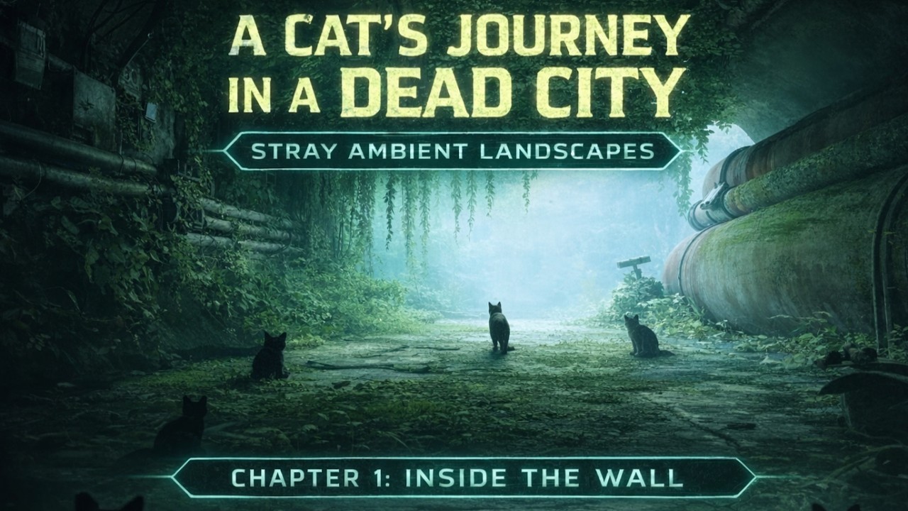 A Cat's Journey in a Dead City | Stray Ambient Landscapes (Chapter 1: Inside The Wall)