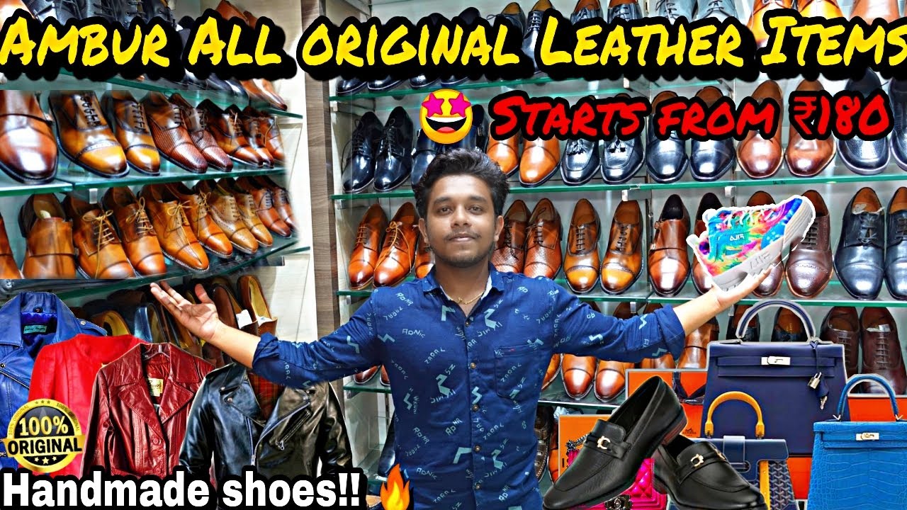 Ambur Original Leather Items | Leather shoes | Mr Cadmus | Telugu