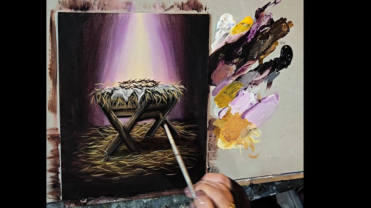 Born to Bear the Crown/ Acrylic Painting Tutorial for Beginners