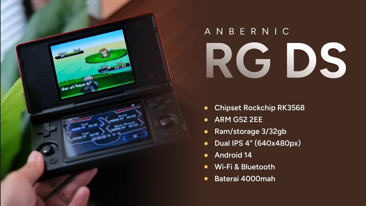Mở Hộp Anbernic RG DS 2 màu đen - đỏ và màu xanh, máy gập 2 màn siêu thú vị