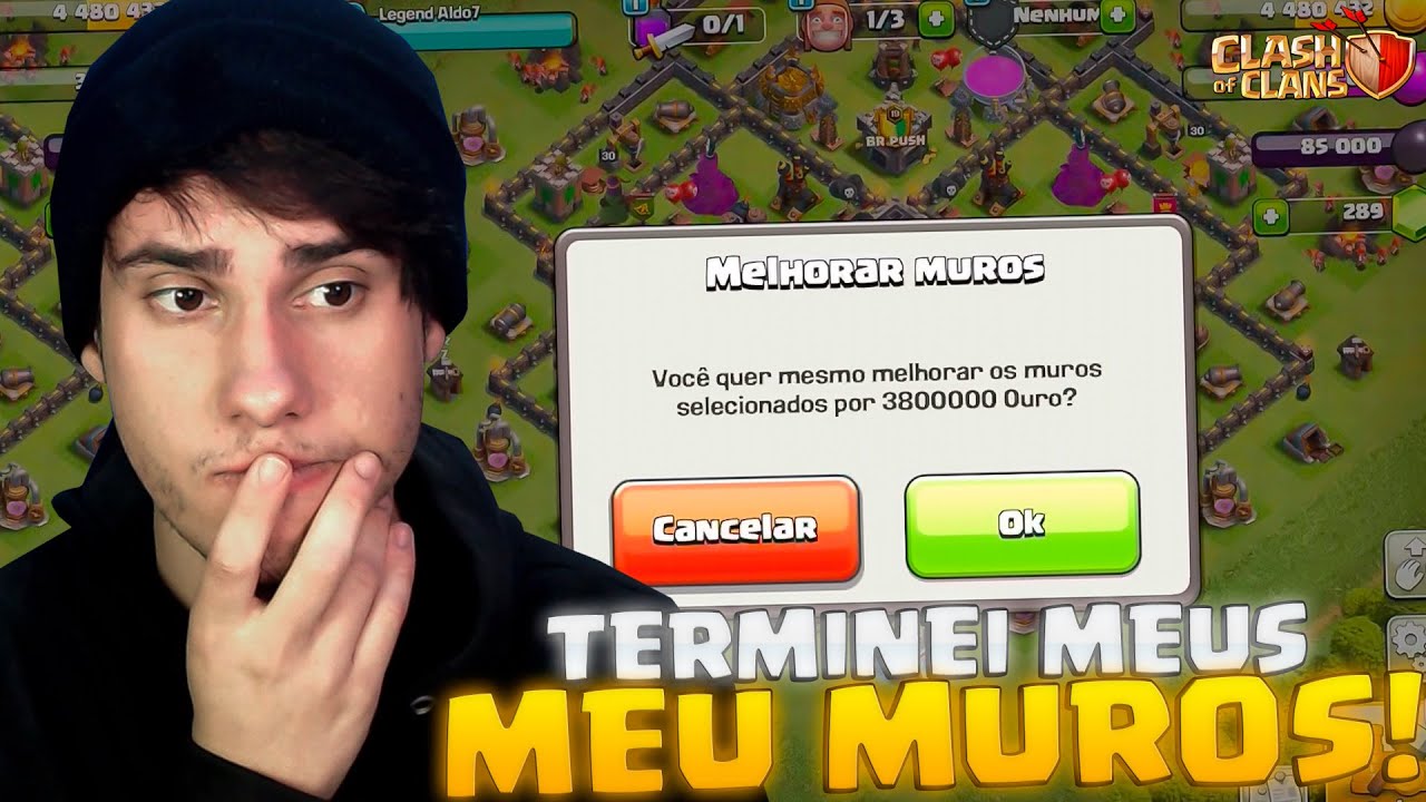RECUPERANDO UMA VILA: TERMINAMOS OS MUROS DO CV9! | EP #4 CLASH OF CLANS