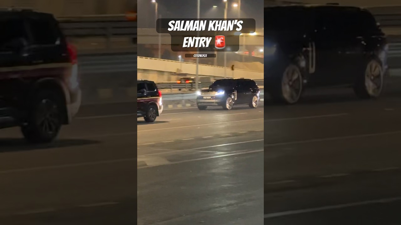 INDIAN SUPERSTAR SALMAN KHAN&rsquo;S ENTRY WITH HIGH POLICE SECURITY CONVOY IN MUMBAI #SHORTS#INDIA#CAR#RR