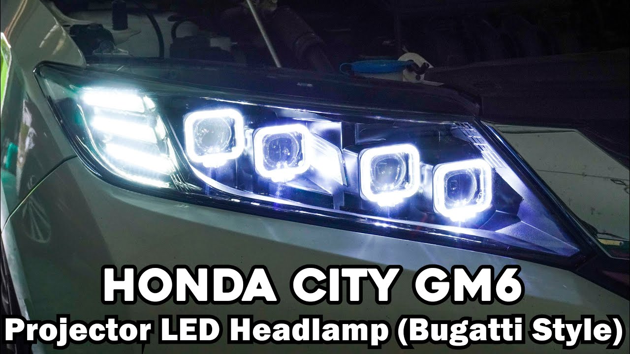 Honda City GM6 Projector LED Headlamp (Bugatti Style)