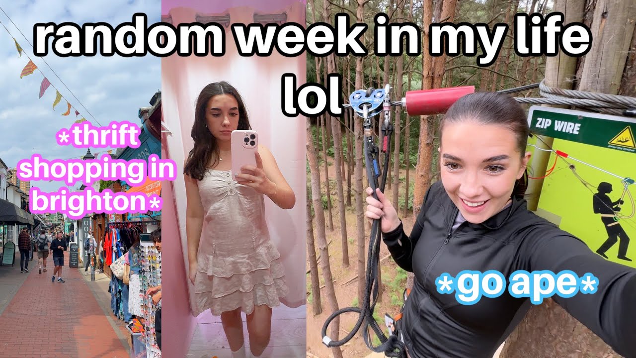 weekly vlog! come thrift in Brighton with me + zip lining at Go ape