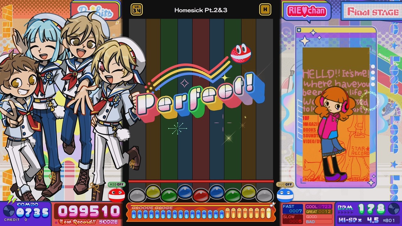 [POP'N MUSIC High⭐️Cheers!!] ソフトロックLONG - Homesick Pt.2 & 3 (H) 995