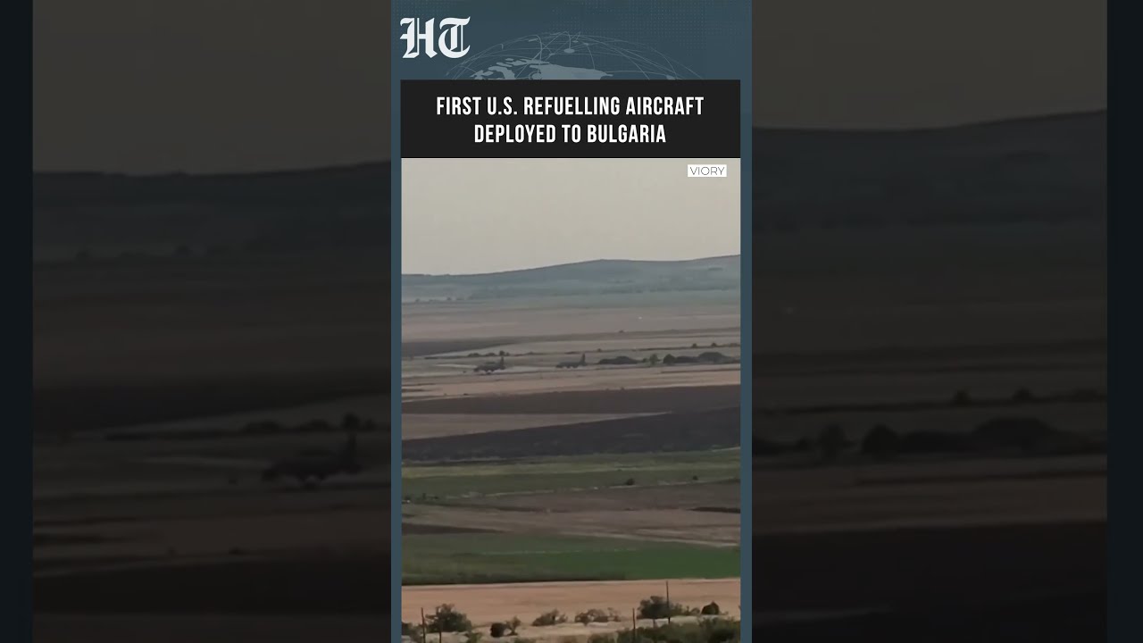 First US Refueling Aircraft Arrives at Bulgaria Air Base to Support Middle East Operations | #shorts