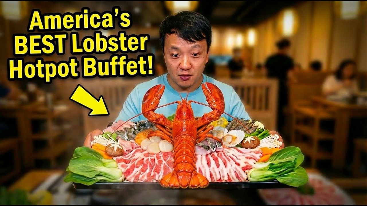 This is the GREATEST All You Can Eat FRESH LOBSTER Hotpot Buffet in America!