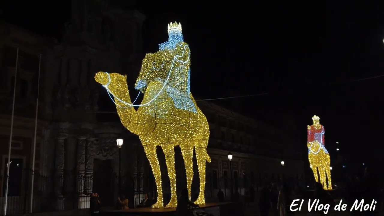 Recorriendo las calles de Sevilla🎄🎊/ Alumbrado Navideño🎊🎄✨