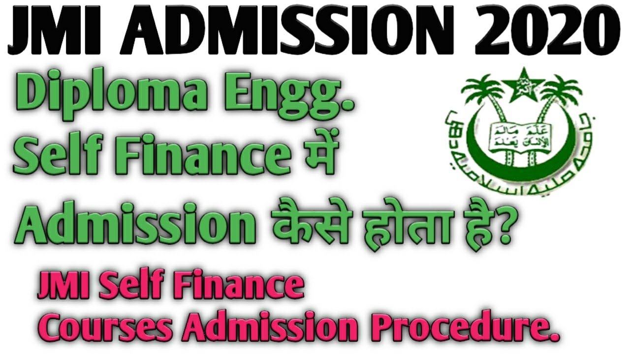How to get Admission in JMI Diploma Engg (Self Finance)?🤔| JMI Self Finance Complete Admission Pr...
