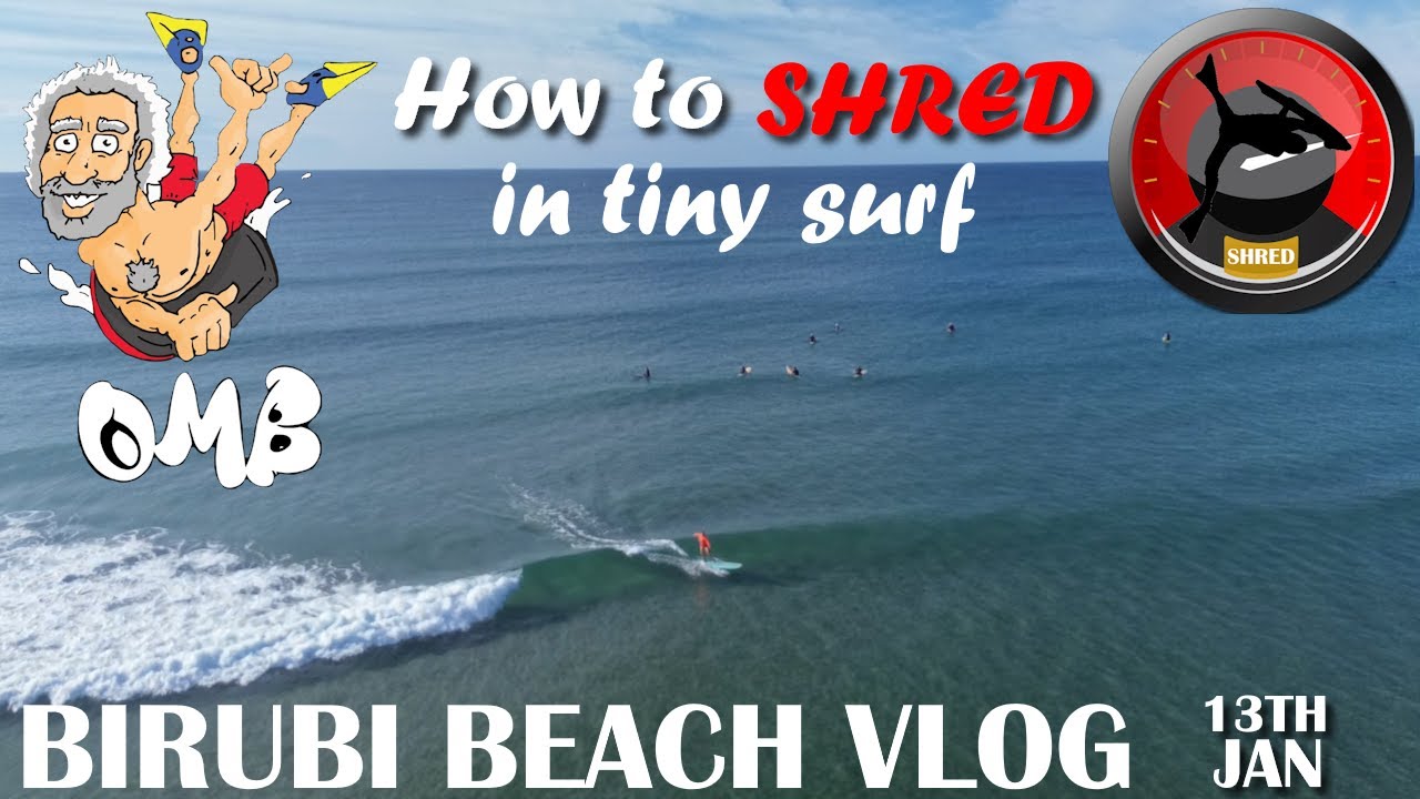 BIRUBI BEACH VLOG...STAYING STOKED IN TINY SURF