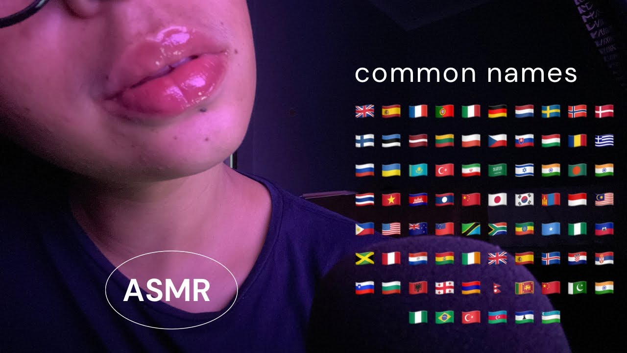 ASMR | общеупотребительные названия на более чем 70 языках | тихий шепот