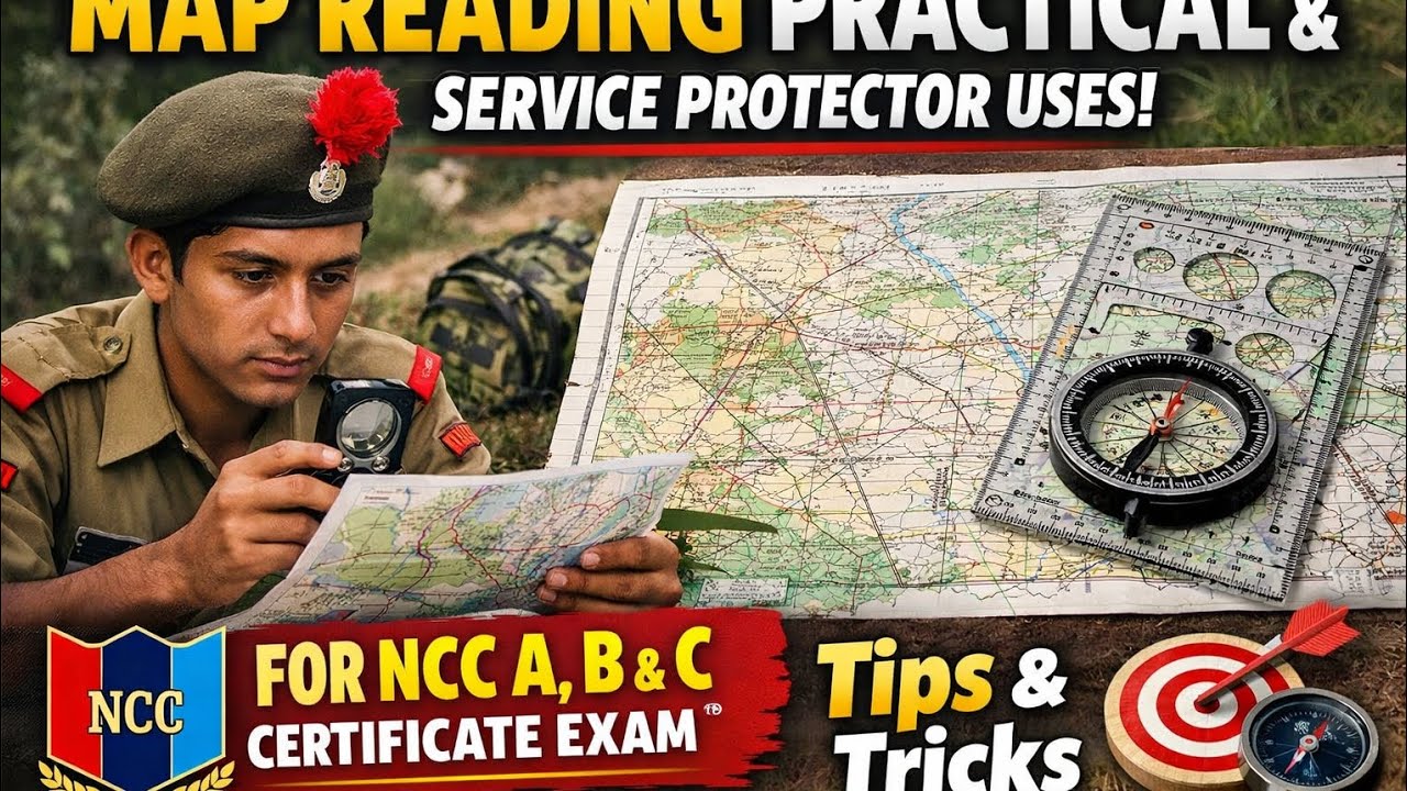 NCC Map reading Practical -uses of Service protector