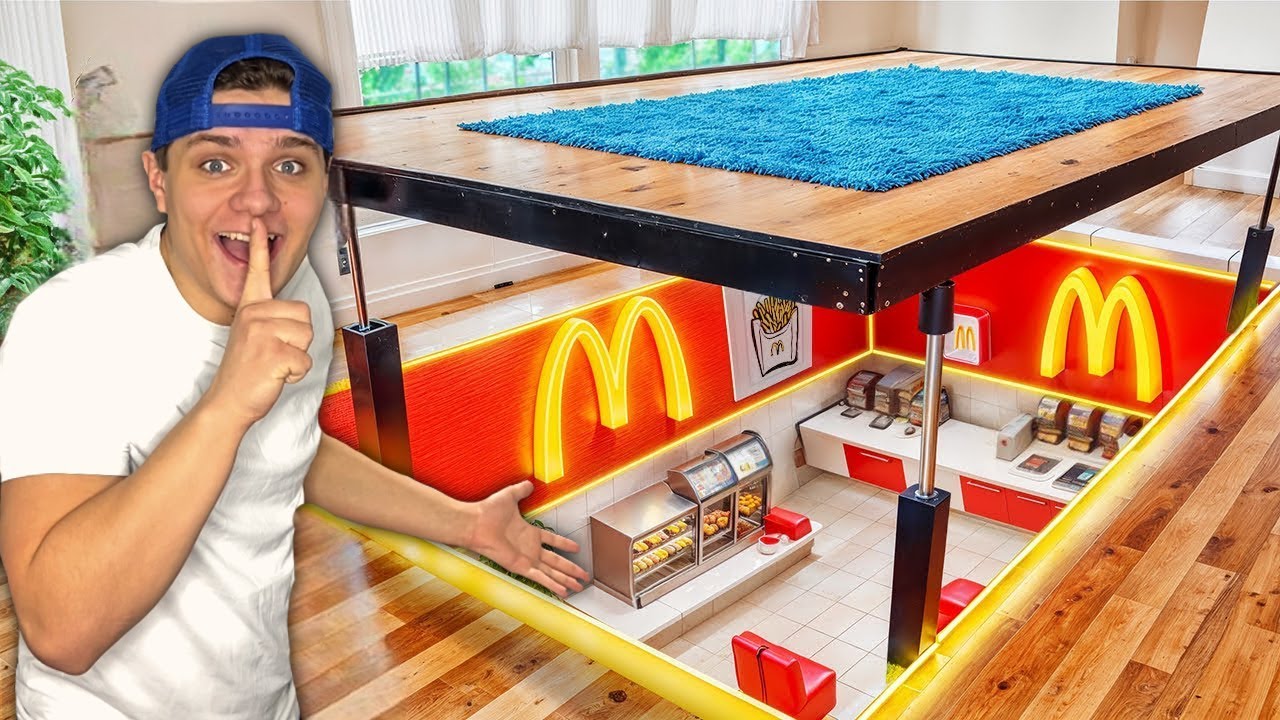 Jag byggde en HEMLIG MCDONALDS I MIN SKOLA