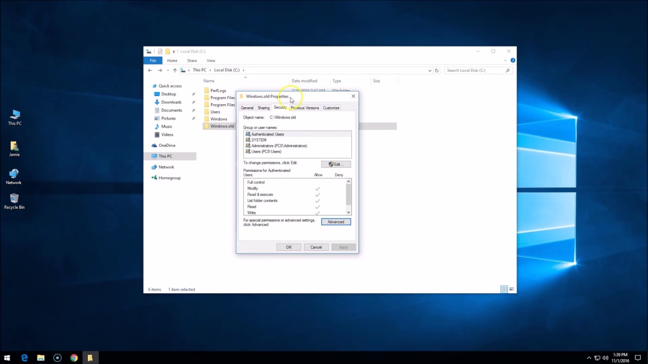 Как удалить папку Windows Old из Windows 10