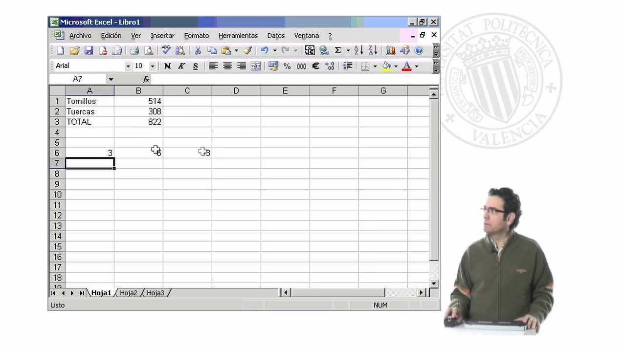 Operaciones Básicas en Excel | 3/77 | UPV