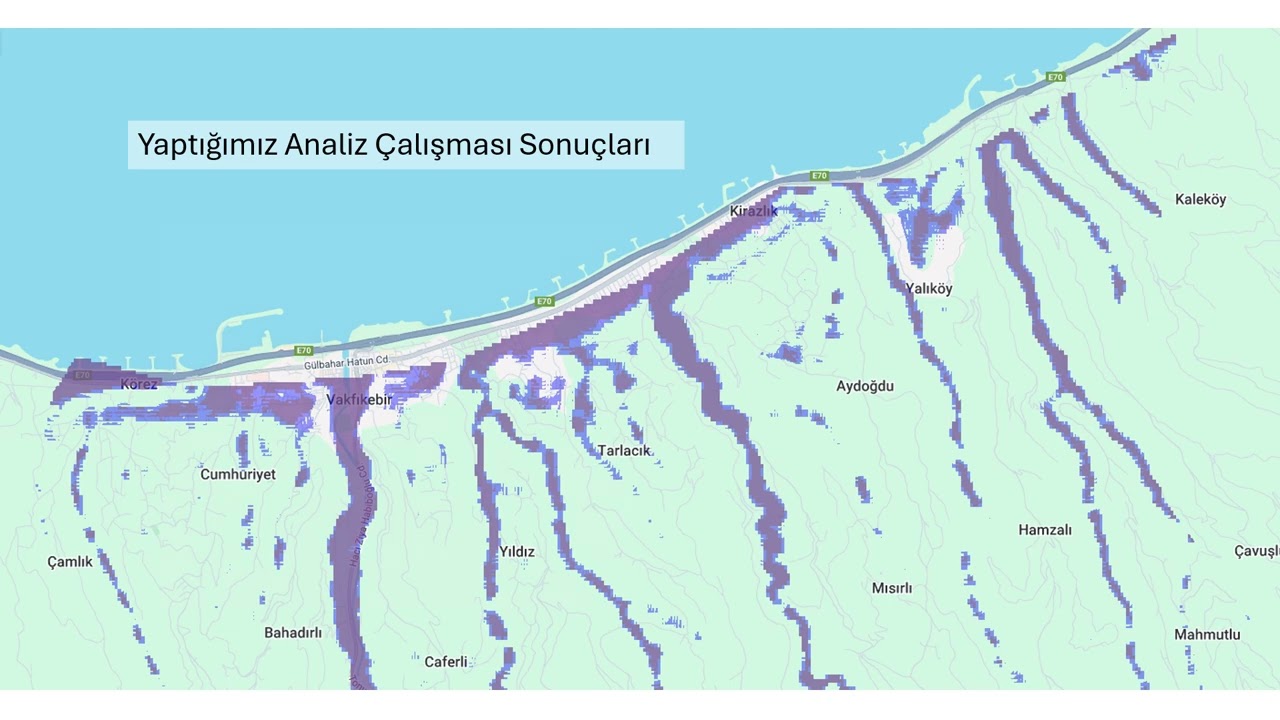 Vakfıkebir taşkın yayılımı