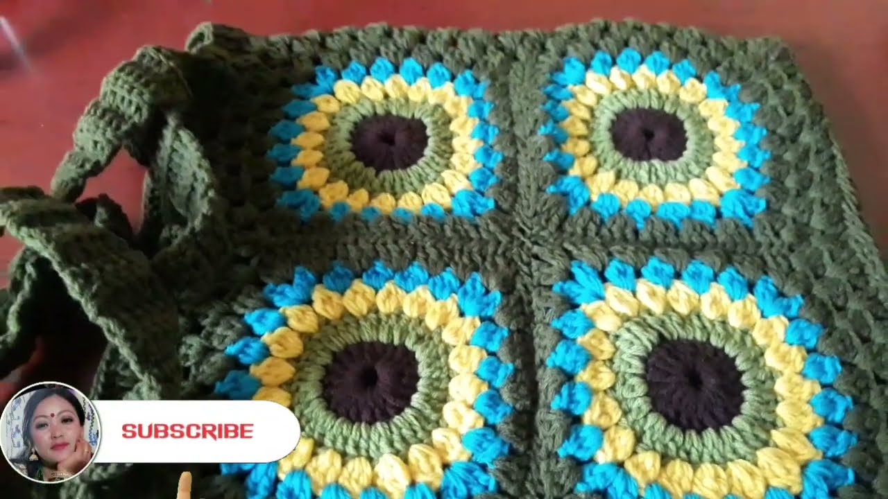 How to Make Crochet Hand Made Tote Bag 😊😊@sabitalimbu9326 @KHAIRE_THITO
