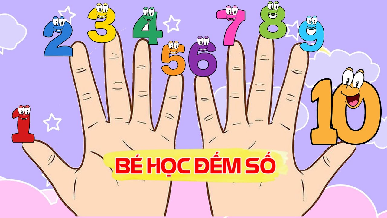 Bé tập đếm số các ngón tay | Dạy bé học đếm số từ 1 đến 10 thông minh và nhanh biết nói sớm