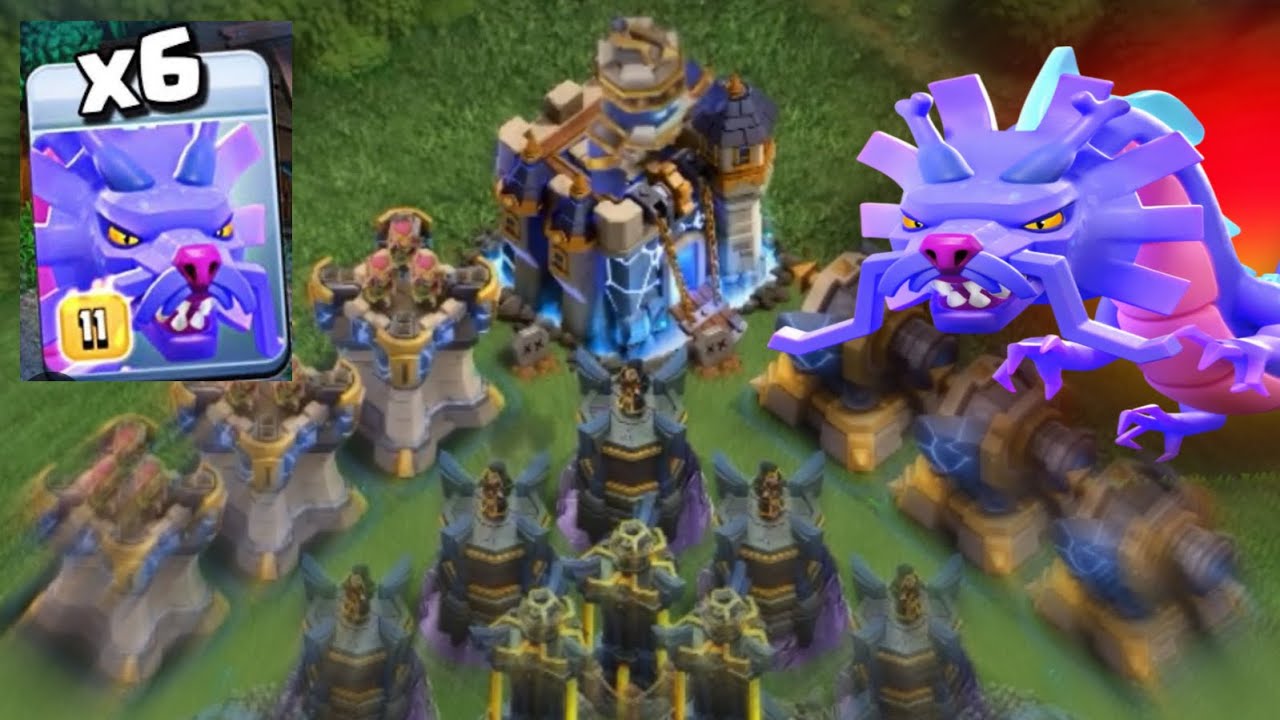 Azure Dragon attacks TH18 🐉 Revenge 2 match #clashofclans #clashroyale #superyeti 