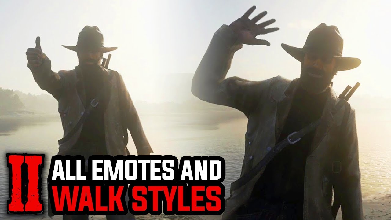 All Emotes and Walk Styles (ALL ANIMATIONS) - Red Dead Redemption 2 Online