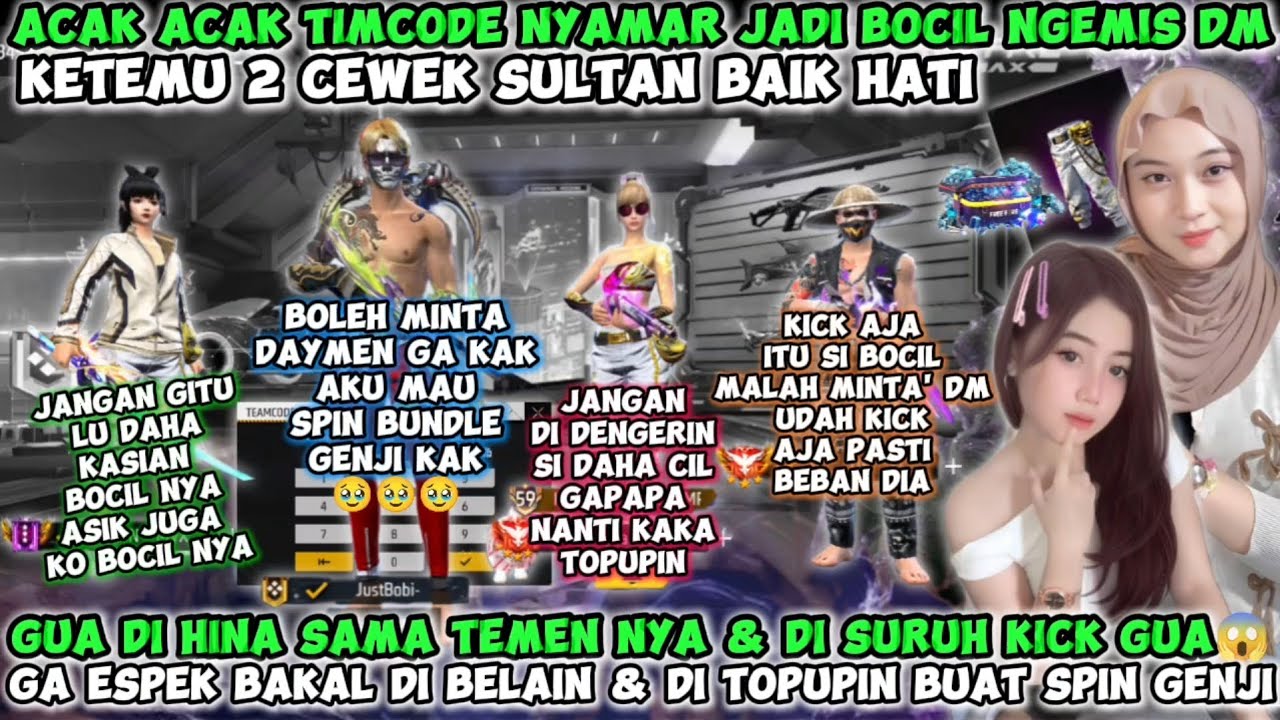 ACAK ACAK TIMCODE NYAMAR JADI BOCIL NGEMIS DM😱KETEMU 2 CEWEK SULTAN BAIK HATI GUA SAMPE DI TOPUPIN😱